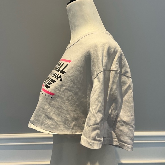 Kendall & Kylie crop t-shirt, size small, black/white/pink - Picture 3 of 5